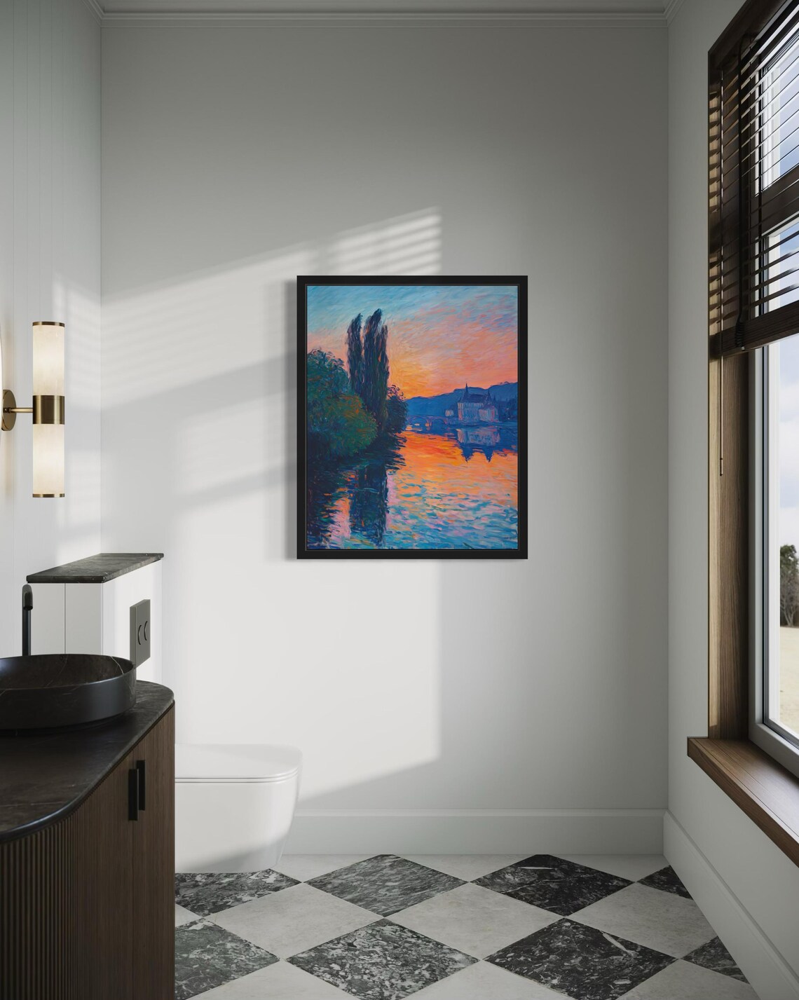 Denmark Countries Monet Art Print, Original Paint Artwork - Image 4