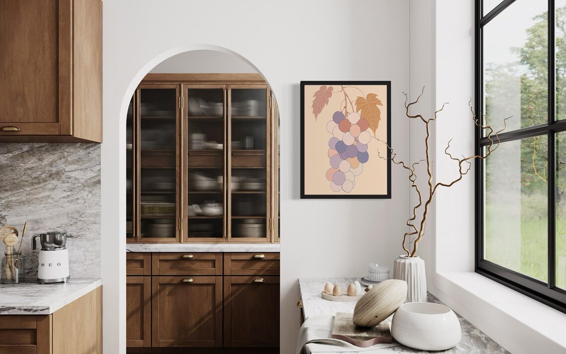 Grapes Food Art Poster Print, Original Paint Artwork - Image 4