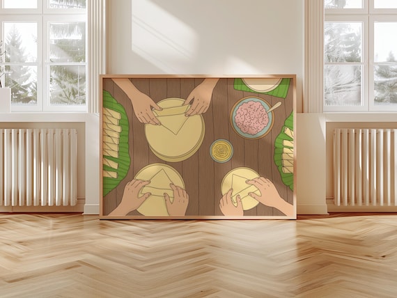 Philippines Poster Filipino Food Lumpia Art Philippine Tradition Home And Kitchen Wall Decorgift For Friendpinoy Foodie