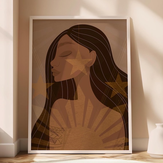 Philippines Poster Filipina Three Star And A Sun Art Filipino Wall Decor Home Living Room Digital Download