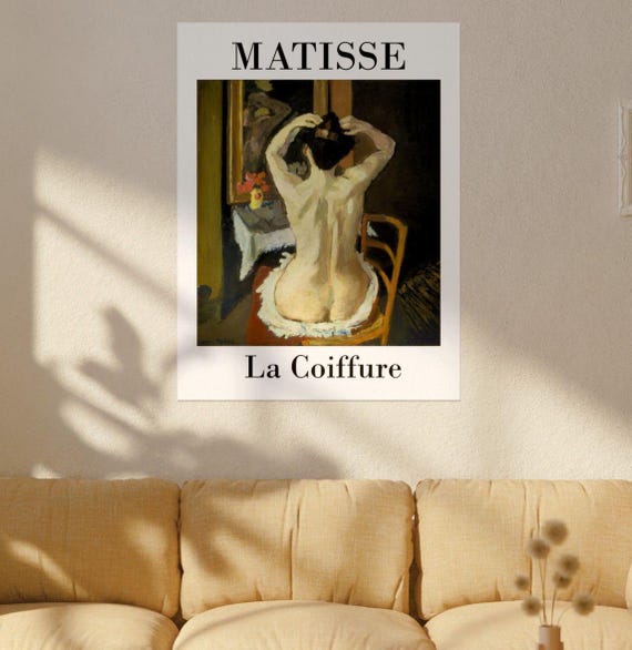 Matisse La Couffure Poster Matisse Painting Matisse Wall Art Matisse Poster Set Matisse Henri Matisse Art Matisse Oil Paint