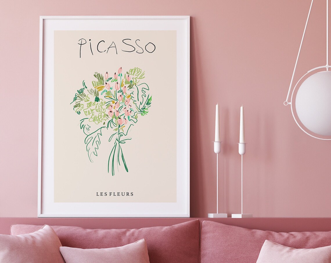 Picasso Bouquet Flowers Exhibition Art Print