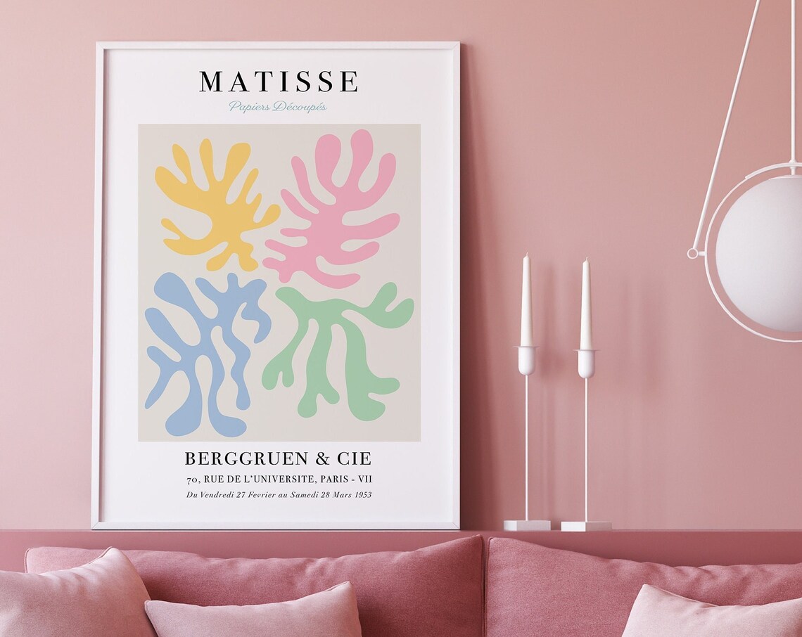 Matisse Papiers Découpés 1953 Coral Cutout Organic Shapes Poster - Image 4