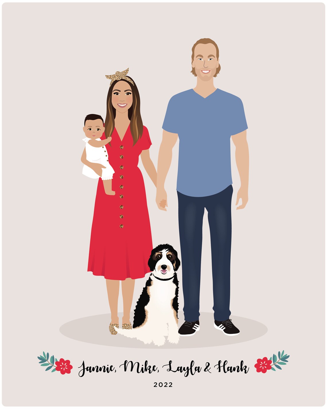 Custom Family Illustration - Add-On Person - Image 2