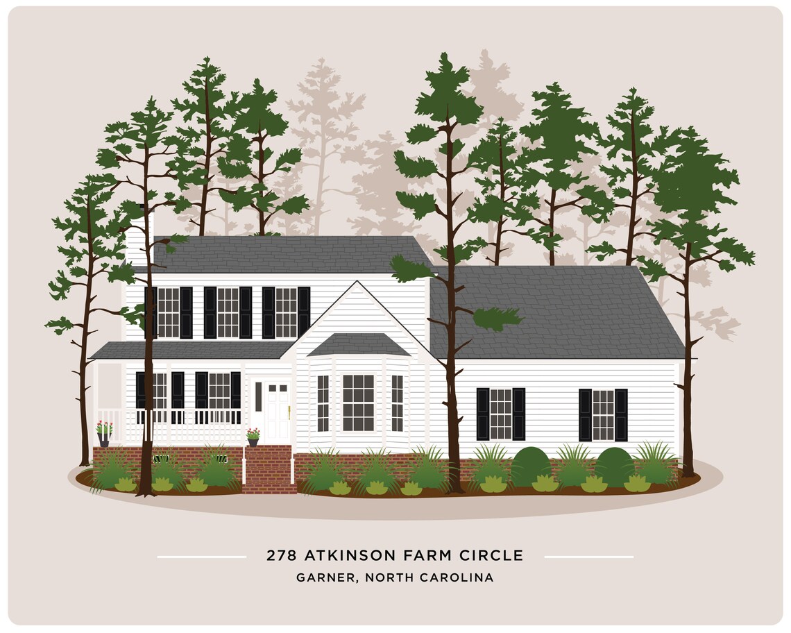Custom House Portrait, Housewarming New Home Gift