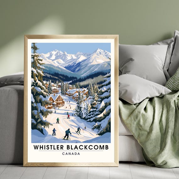 Poster Whistler Blackcomb Canada Print Ski