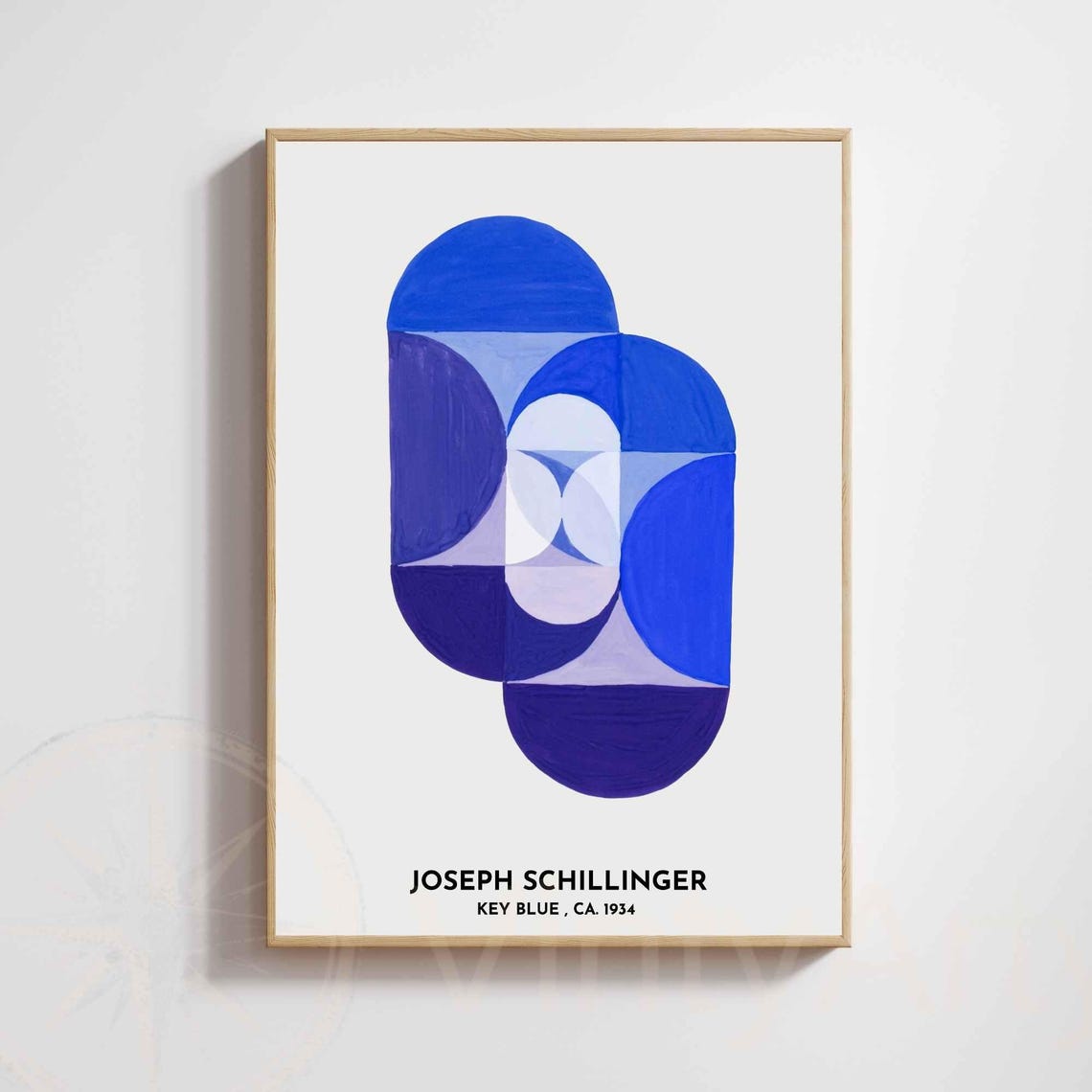 Joseph Schillinger Key Blue 1934 Geometric Abstract Art Poster