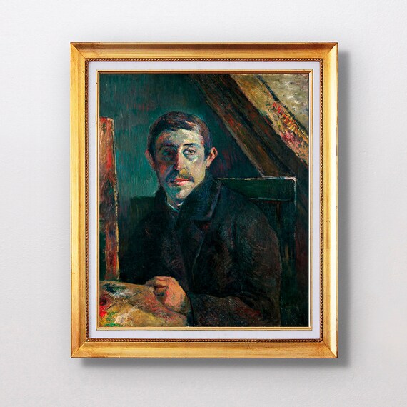Paul Gauguin Self Portrait Artist with Palette Post Impressionist Poster