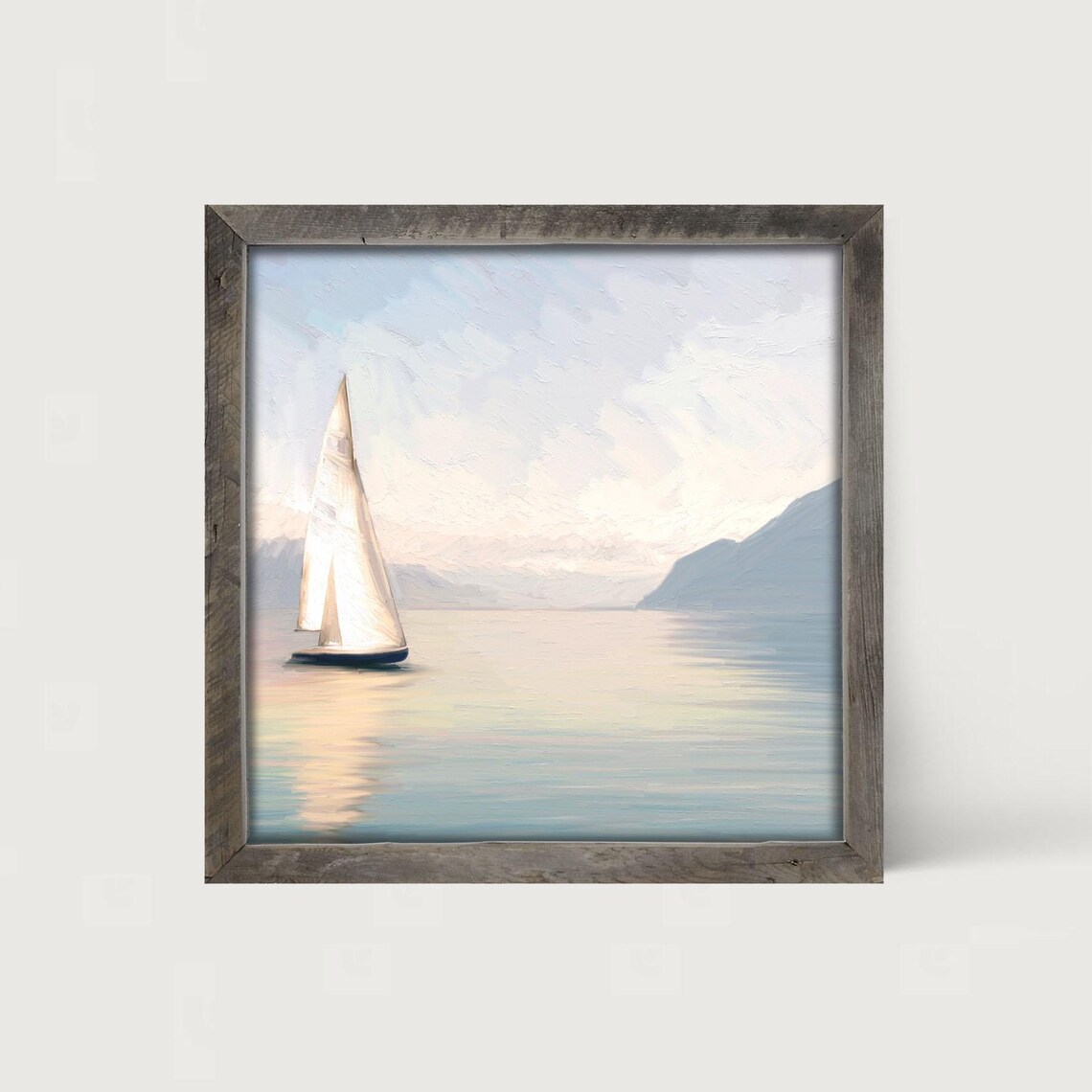 Sailboat On A Lake, Lake House Nautical Art Print - Image 4