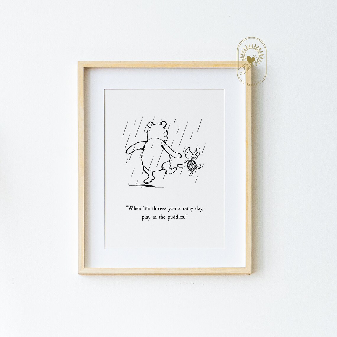 Winnie The Pooh Quote, Vintage Nursery Decor Print