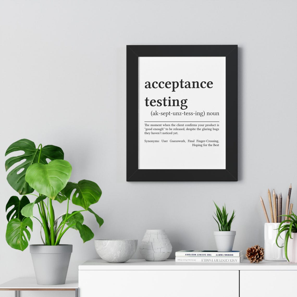 Acceptance Testing Funny Definition Poster for QA Team Office Fun - Image 2