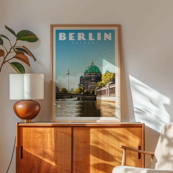 Berlin Vintage Wall Art Germany Travel Decor World Traveler Deco Prints Sentimental Gift For Traveller Wanderlust Poster