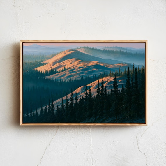 Kobuk Valley Arctic Sand Dunes Sunset Vintage Landscape Poster