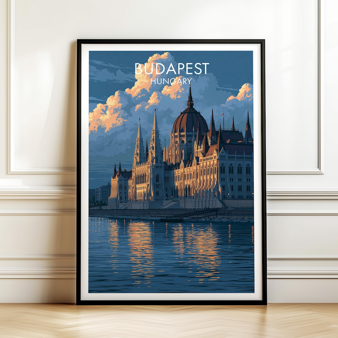 Budapest Hungary Vintage Europe Travel Poster