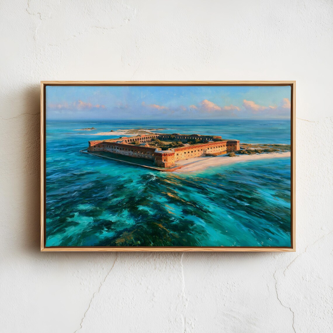 Historic Fort Jefferson Brick Fortress Island Turquoise Sea Poster