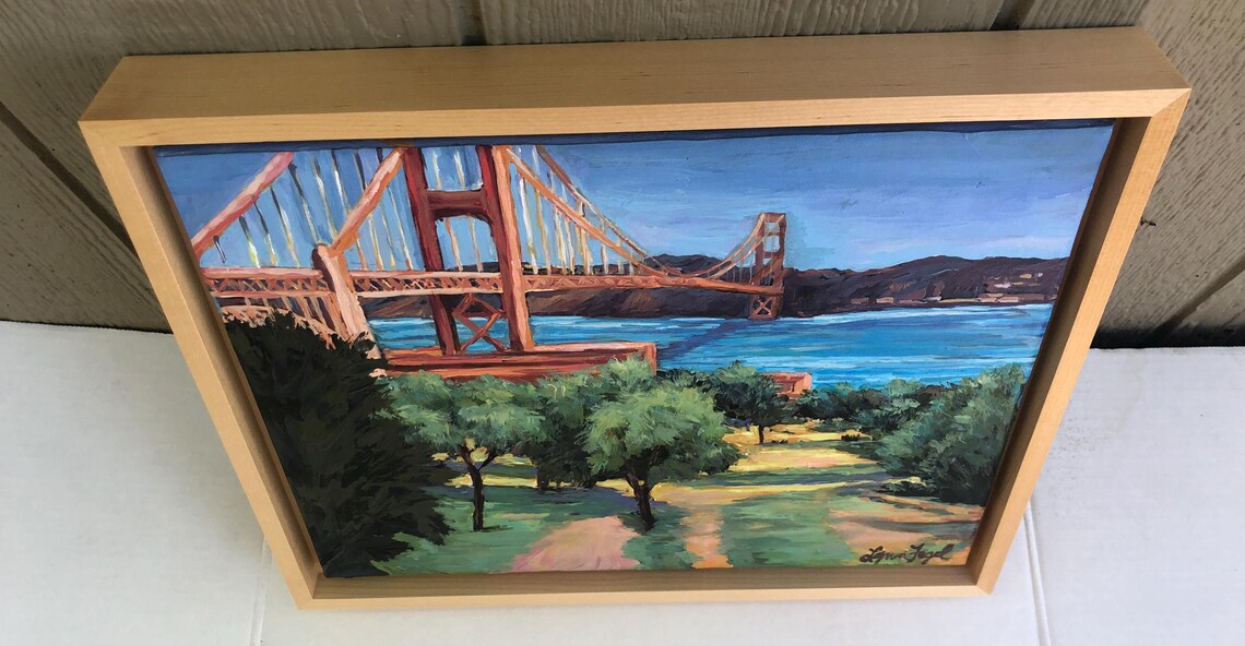 Golden Gate Bridge San Francisco Bay View Cityscape Art Poster - Image 3