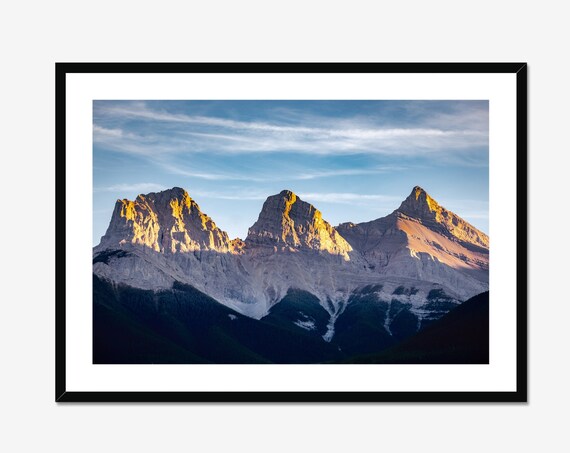 Three Sisters Mountain, Canmore Photo Art Print