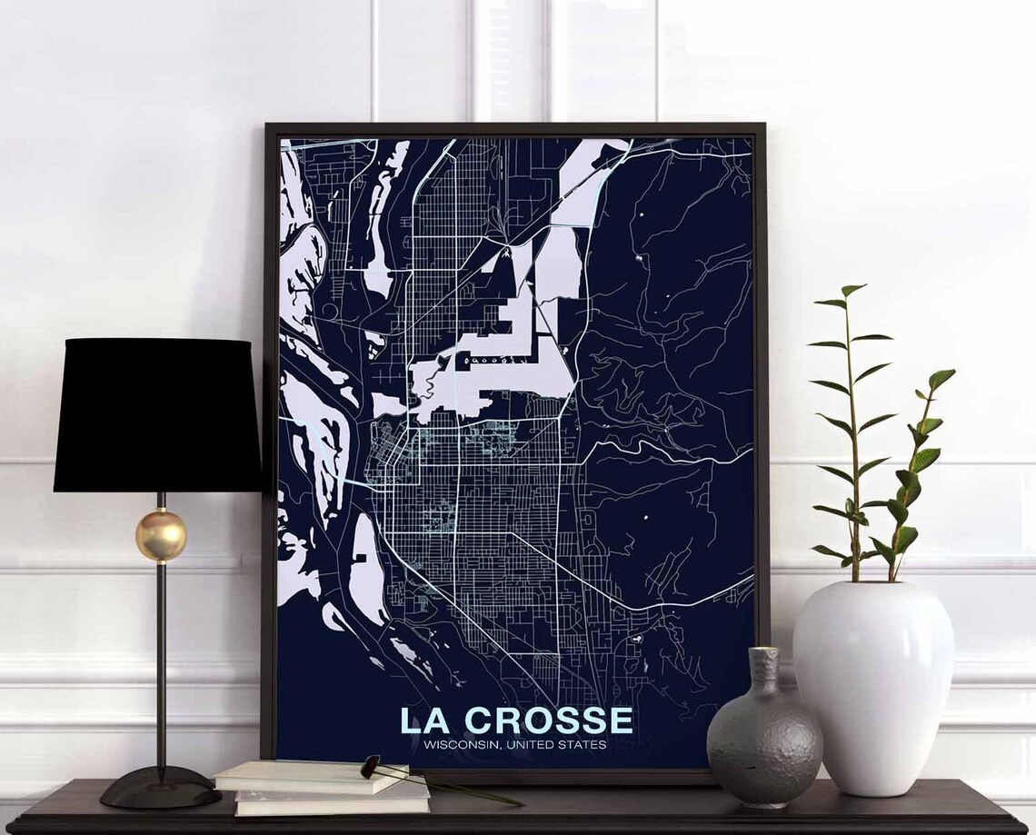 La Crosse Wisconsin USA Poster, Hometown City Print
