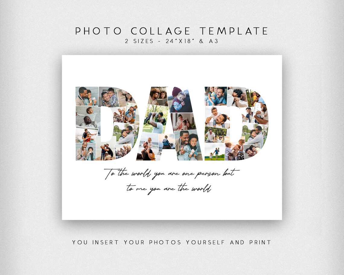 Dad Photo Collage - Personalized Gift - Image 4