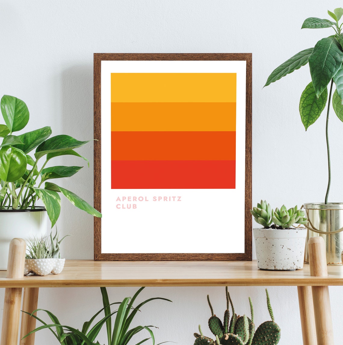 Aperol Spritz Club Retro Sunset Cocktail Bar Summer Drink Poster