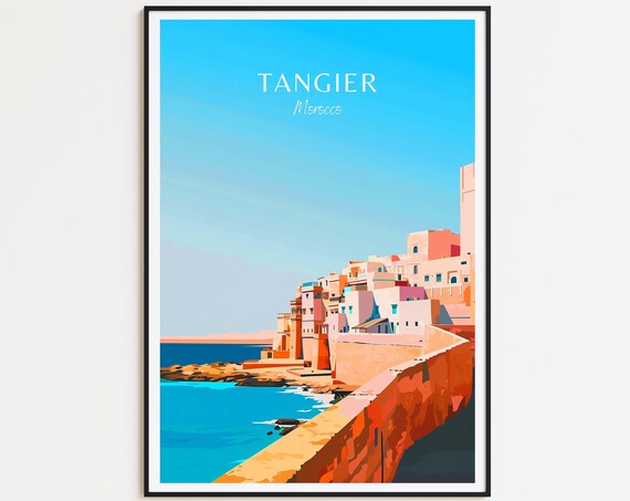 Tangier Travel Poster Morocco Wall Art The Perfect Gift And A Lasting Travel Memory Art Print