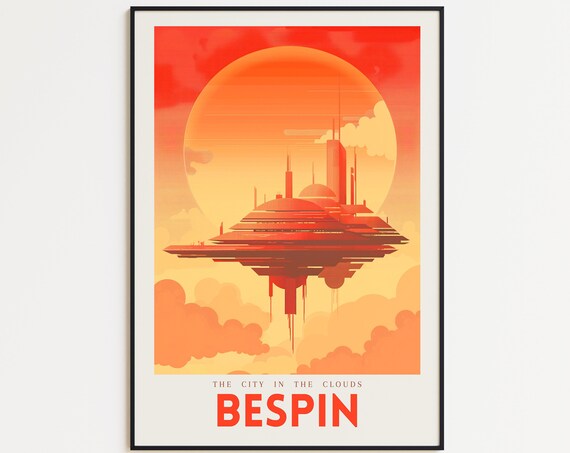 Bespin Star Wars Poster The City in the Clouds Retro Space Art