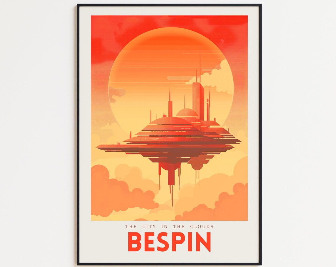 Bespin Star Wars Poster The City in the Clouds Retro Space Art