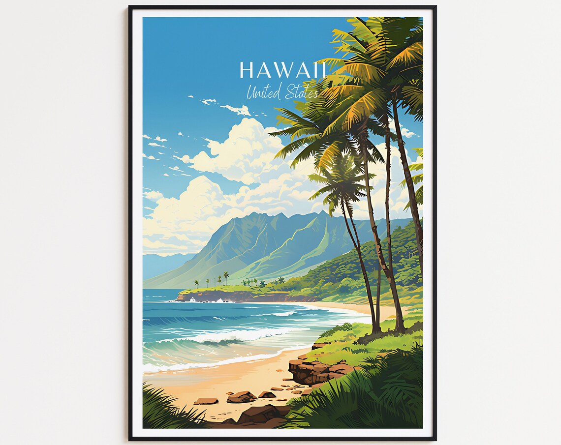 Hawaii Travel Poster Perfect Gift Travel Poster