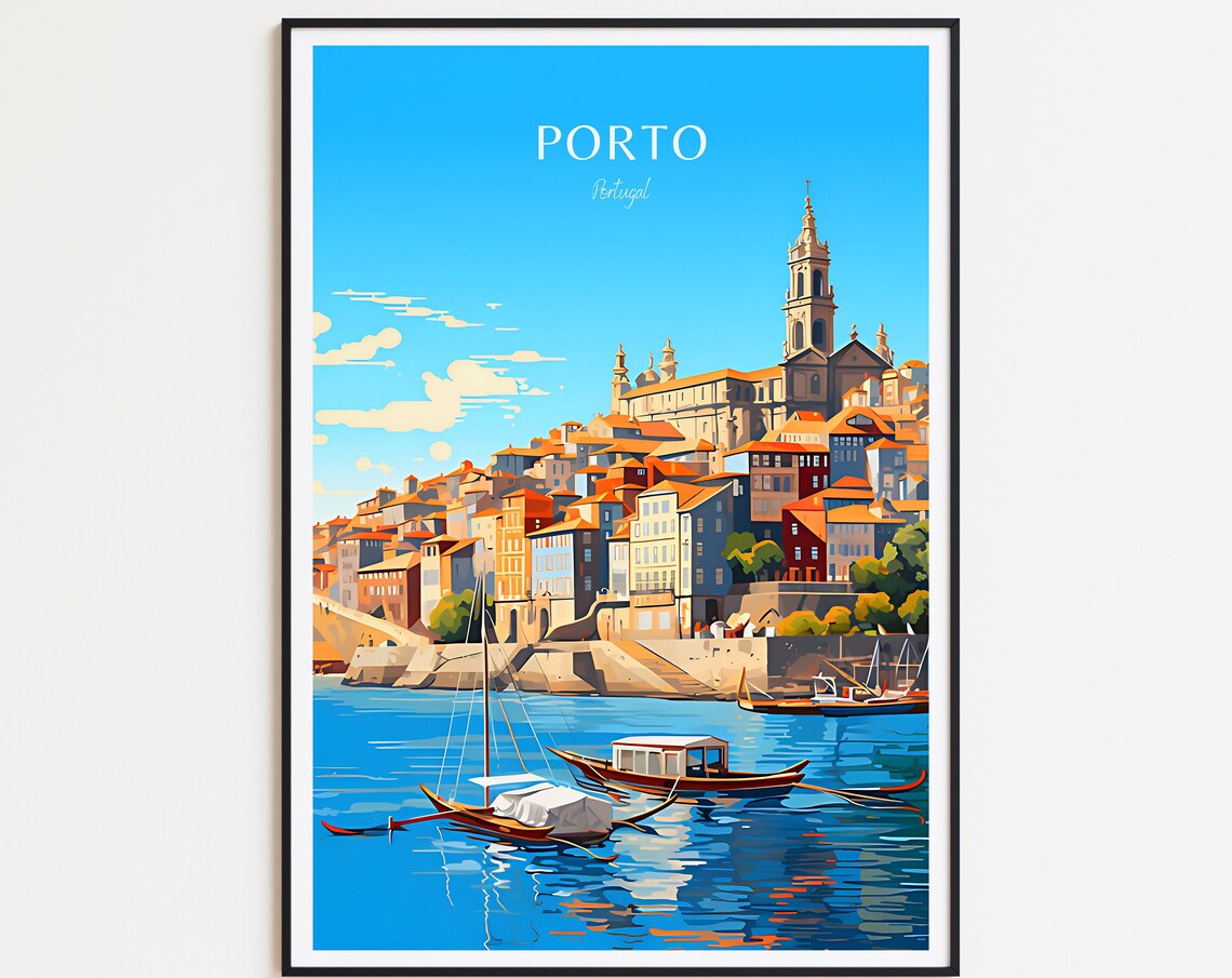 Porto Travel Poster, Portugal Travel Art Print