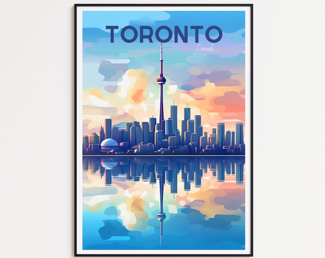 Toronto Travel Poster Usa Poster Toronto Vintage Poster Travel Poster Toronto Retro Poster Toronto Travel Gift Canada Travel
