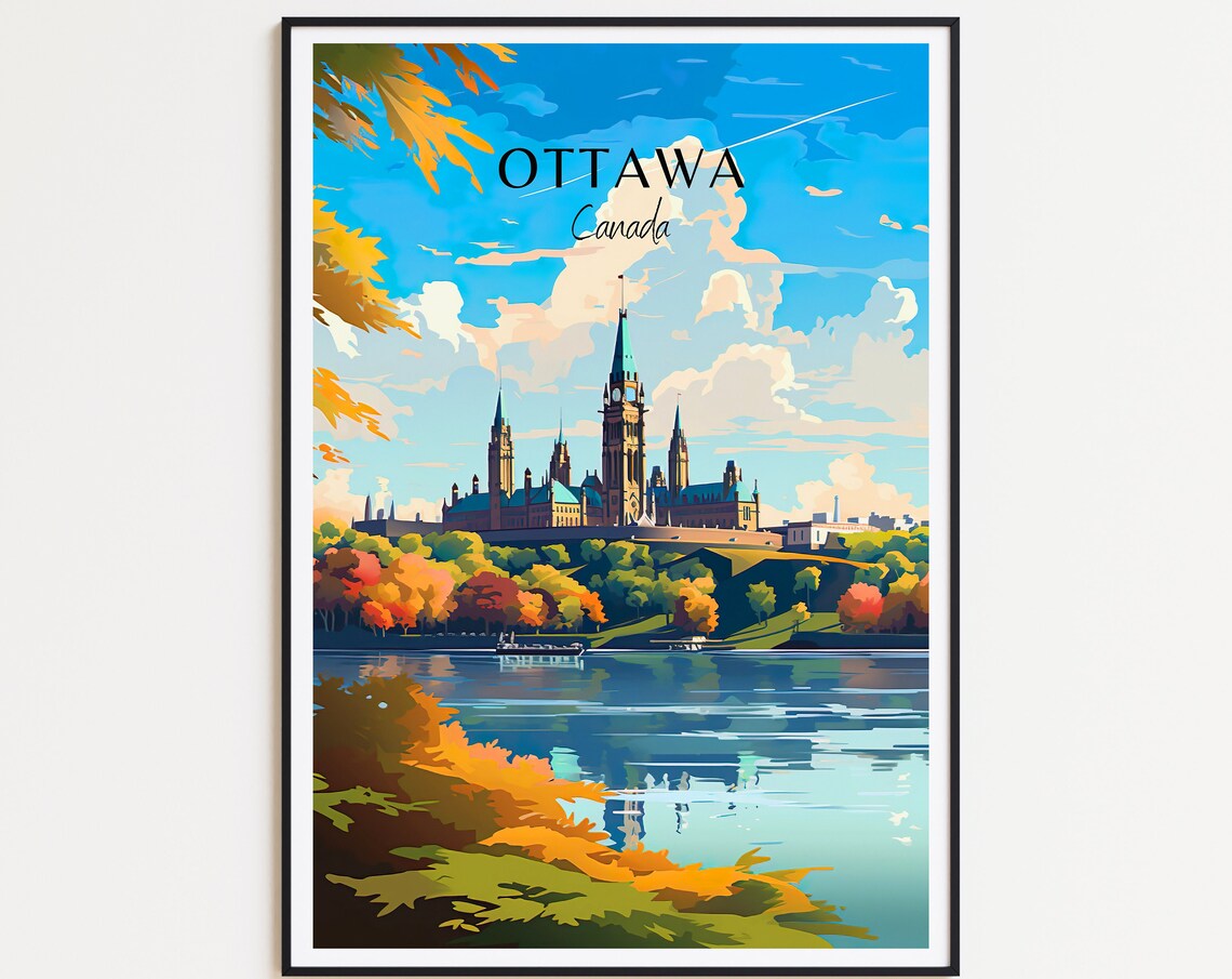 Ottawa Travel Poster, Canada Travel Poster Art Print