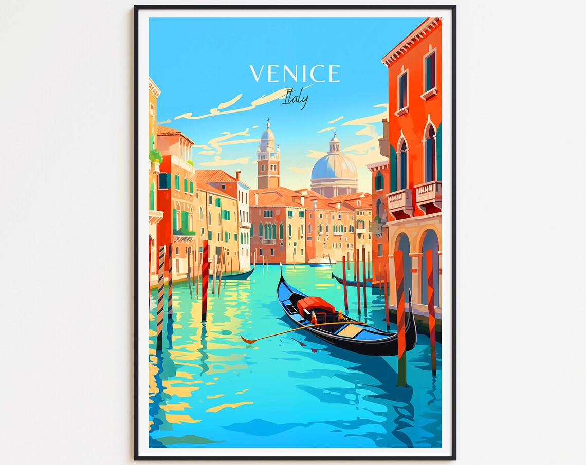 Venice Vintage Travel Poster, Italy Travel Poster
