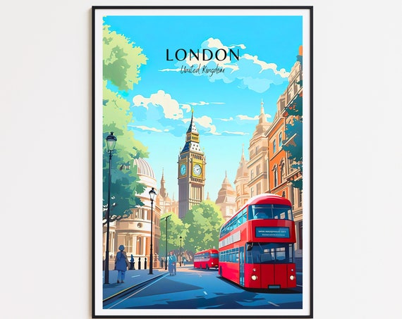 London Big Ben Travel Poster Art Print