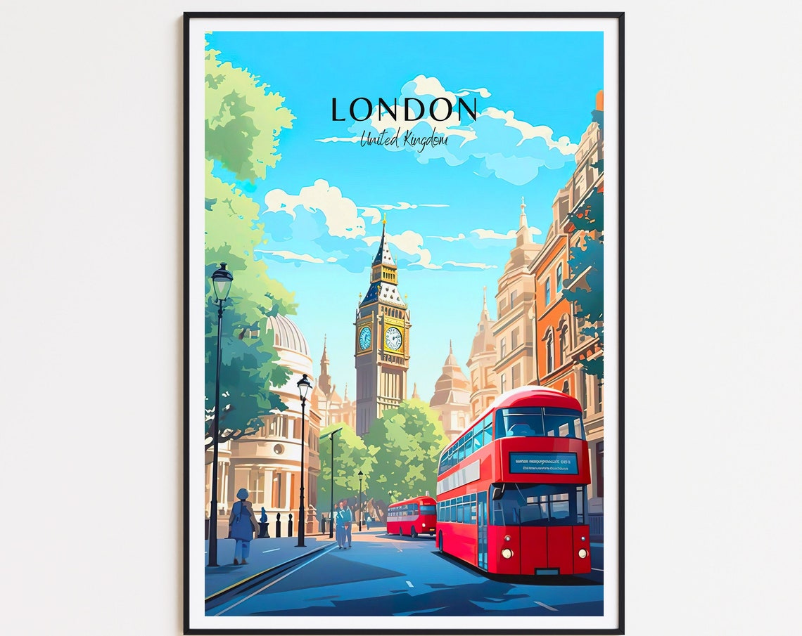 London Big Ben Travel Poster Art Print