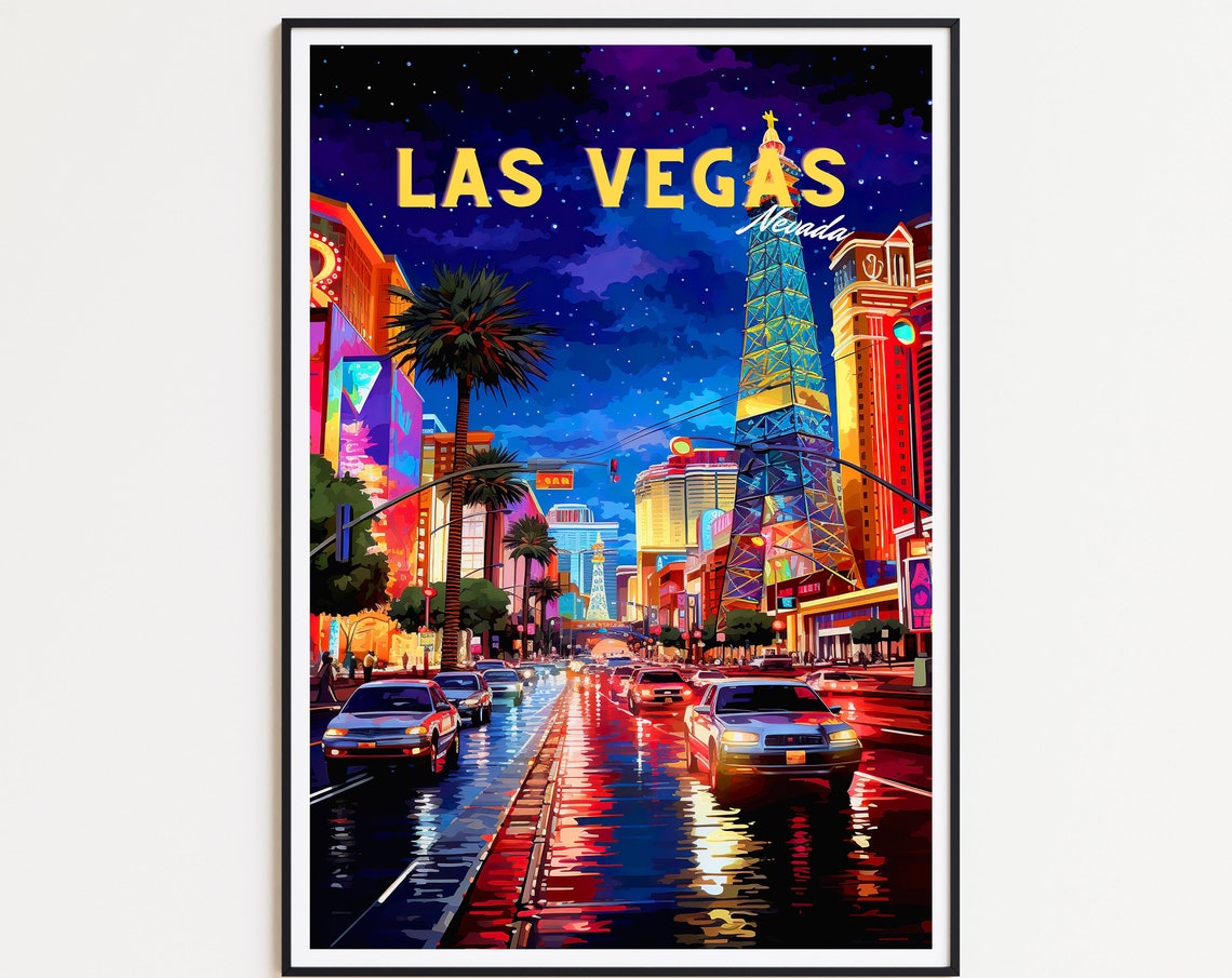 Las Vegas Travel Poster Usa Poster Las Vegas Vintage Poster Travel Poster Las Vegas Poster Retro Poster Las Vegas Travel Gift