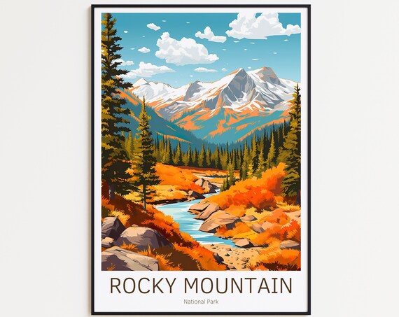 Rocky Mountain National Park Alpine Wilderness Meadow Travel Poster