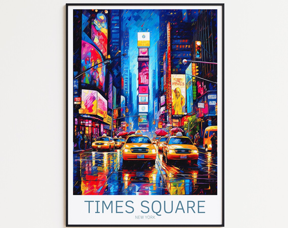 Times Square New York Travel Poster, Travel Poster