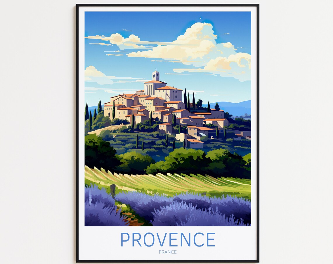 Provence Vintage Travel Poster, France Travel Poster