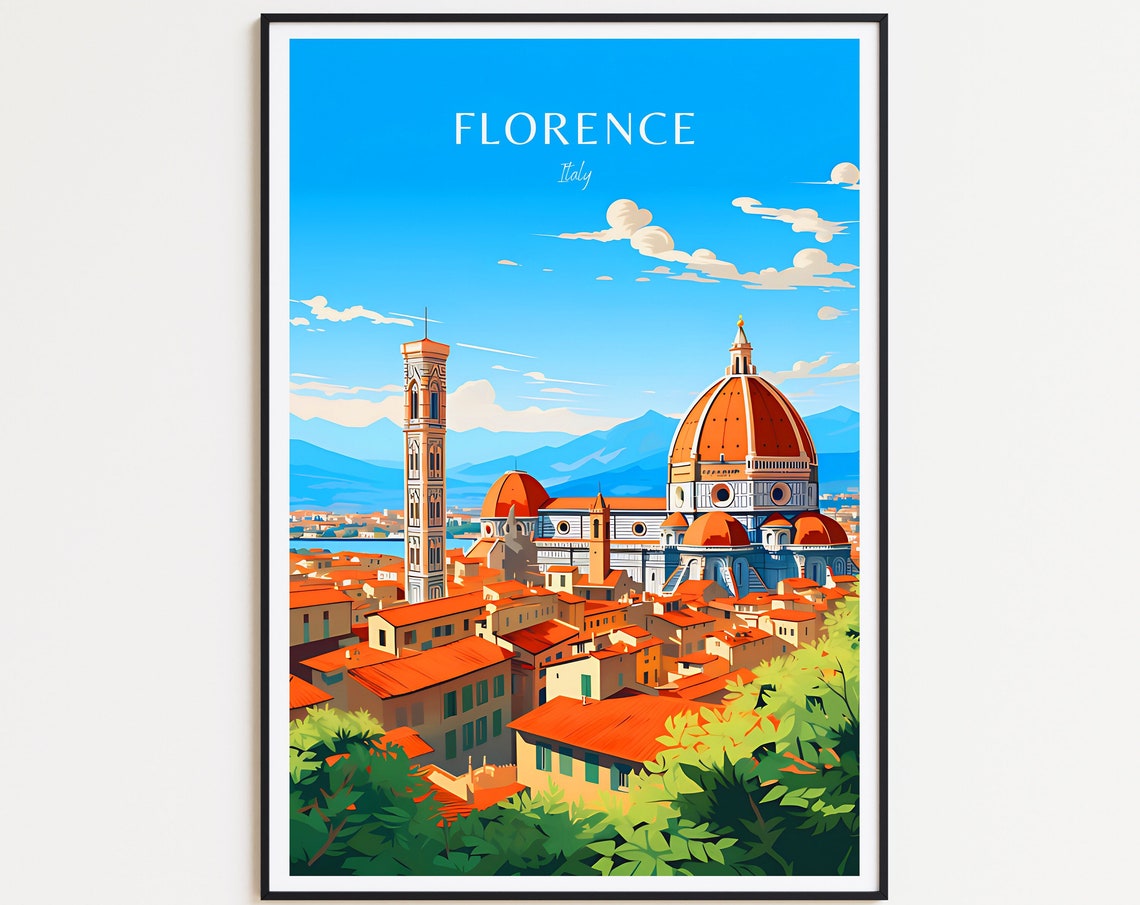 Florence Retro Travel Poster