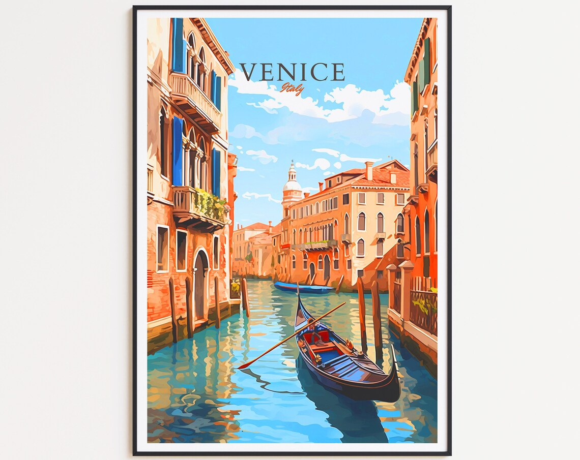 Venice Travel Poster, Italy Wall Art Art Print