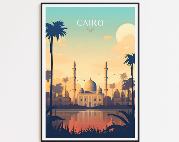 Cairo Travel Poster Egypt Poster Cairo Vintage Poster Travel Poster Cairo Retro Poster Cairo Travel Gift Wall Art Print