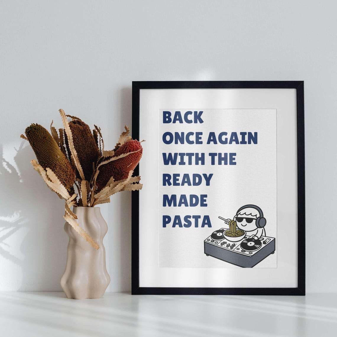 Back Once Again With the Ready Made Pasta Cool DJ Noodle Poster - Image 4