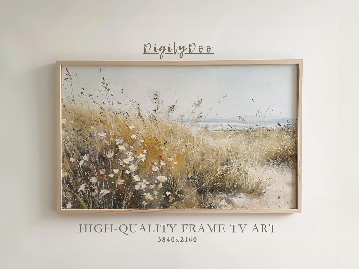 Spring Frame TV Field of Wildflowers Art Print