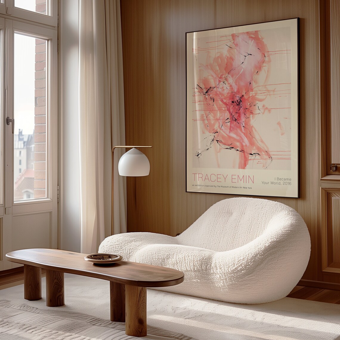 Tracey Emin I Became Your World 2016 Pink Gestural Figure Art Poster - Image 3