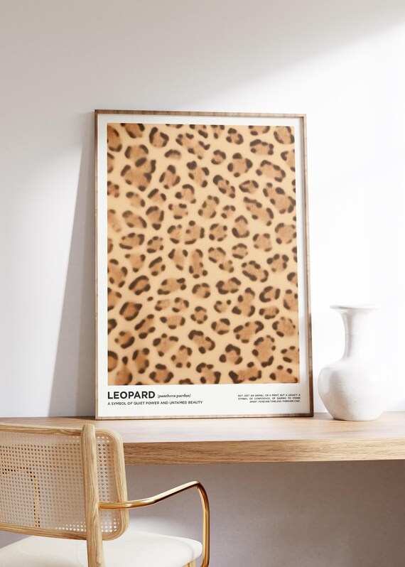 Leopard Panthera Pardus Spotted Fur Pattern Minimalist Wall Print