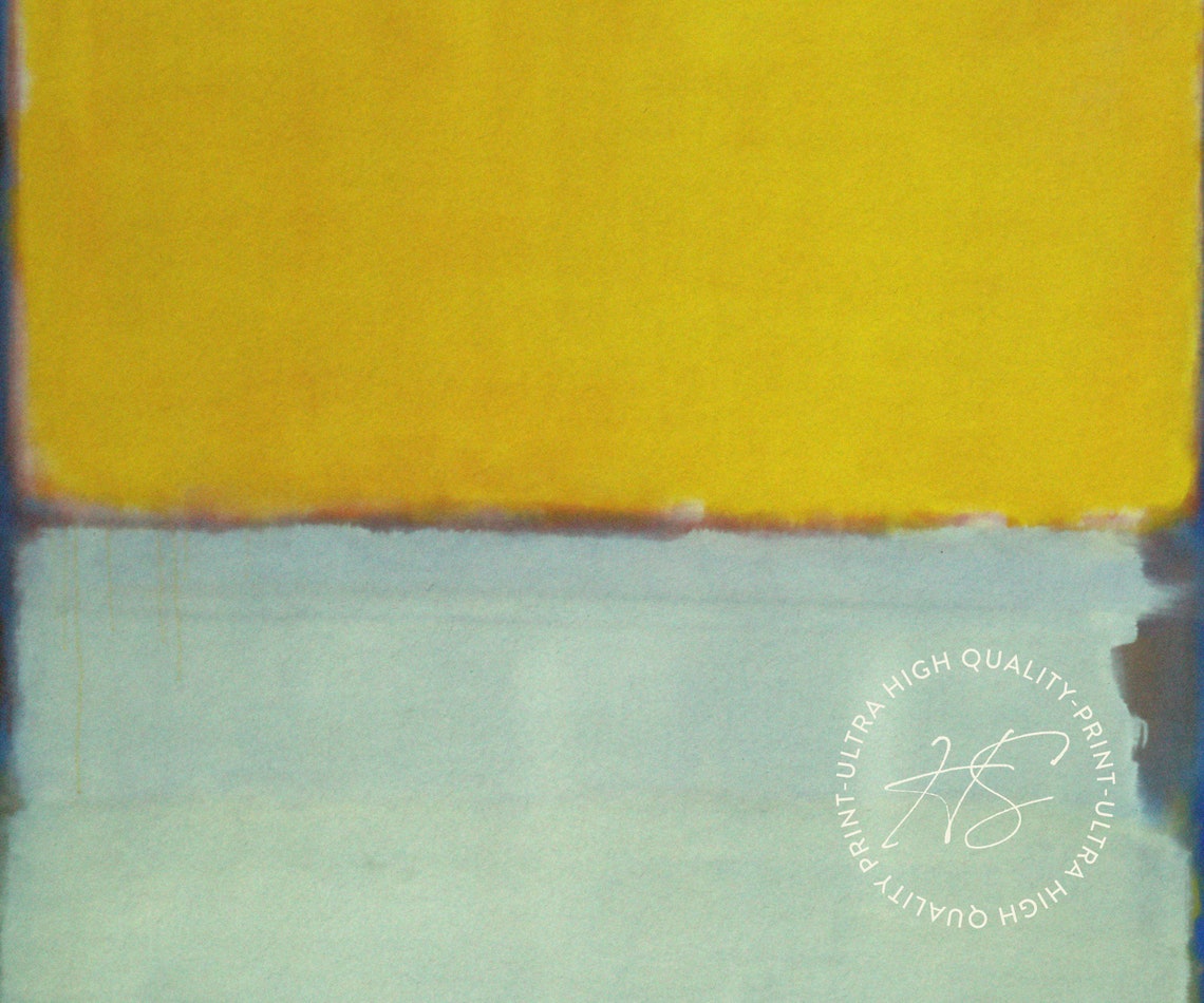 Mark Rothko No 10 1950 Yellow Blue Color Field Exhibition Art Poster - Image 4