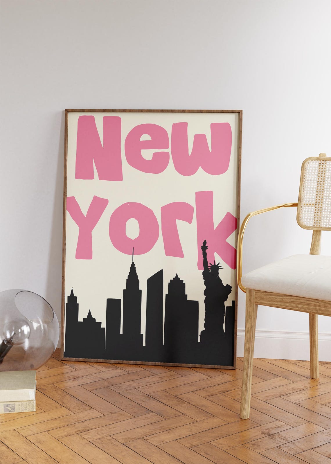 Retro New York Wall Art Trendy New Yorker Poster Aesthetic Travel Wall Art For Living Room Or Apartment Decor Cute Travel Poster - Image 2