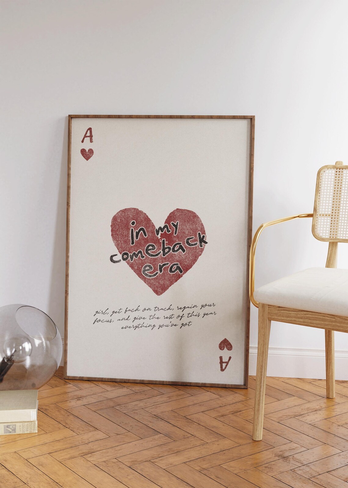 In My Comeback Era Red Ace of Hearts Feminist Empowerment Poster