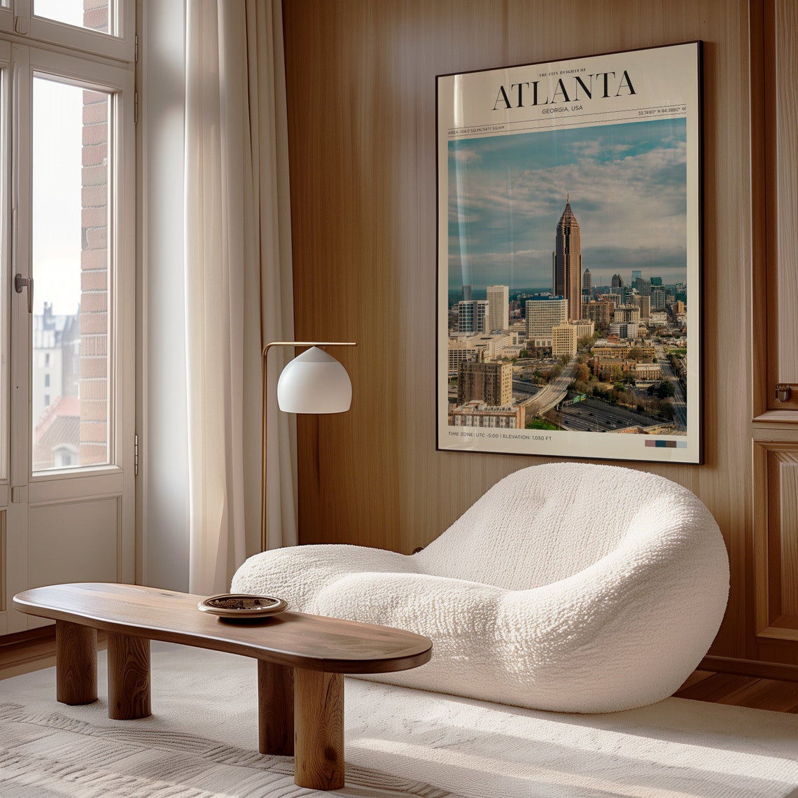 Travel Poster Atlanta Poster Vintage Posters In Atlanta Print Atlanta Streets Wall Art For Living Room Modern Office Wall Art - Image 4