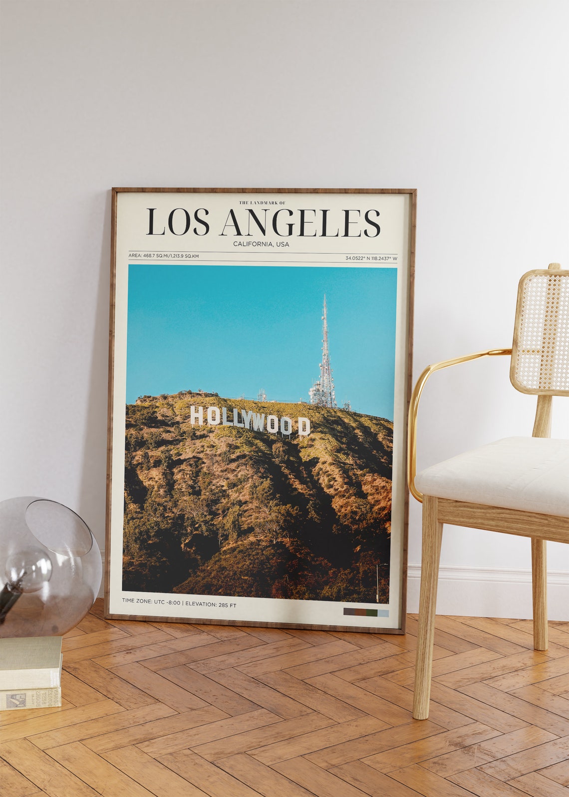 Travel Poster Los Angeles Poster Holywood Wall Art For Living Room Vintage Posters In Los Angeles Print Modern Office Wall Art - Image 2
